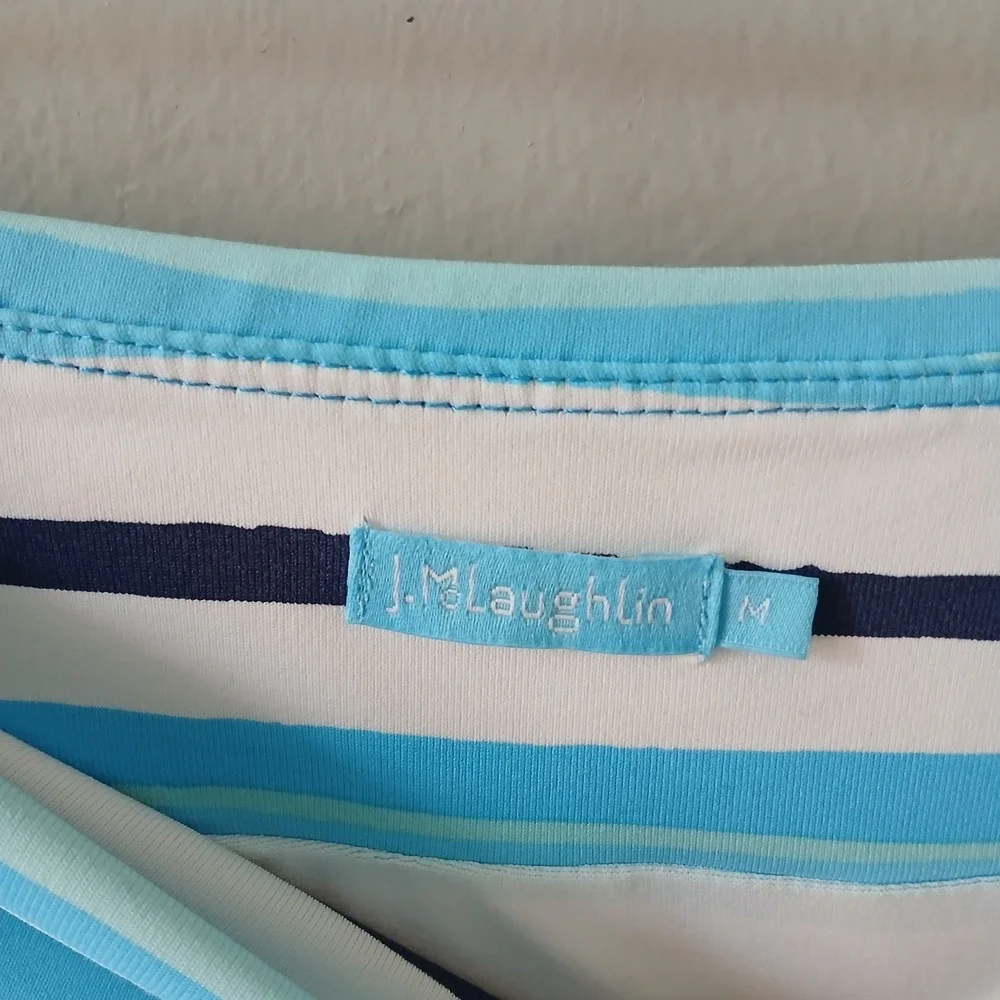 J. Mclaughlin Women's‎ Size Medium Striped Tiered Skirt Knee Length Strech